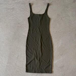 Zara Dark Green Bodycon Dress Size S